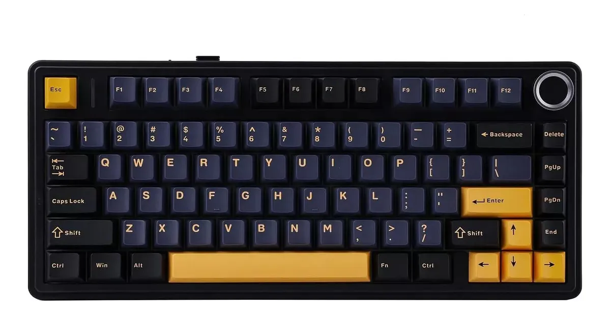 Teclado Mecânico Aula F75 Preto