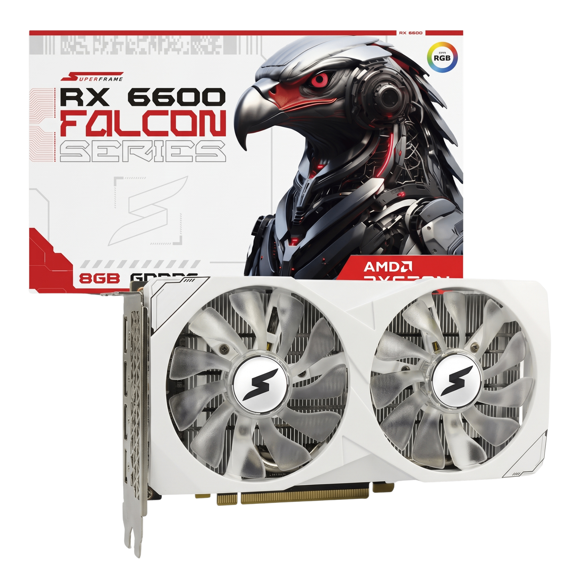 Placa De Vídeo AMD Radeon RX 6600 Falcon